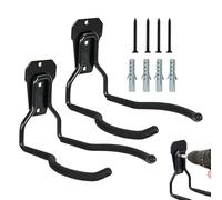 Aakluk Ganchos de Pared para Garaje | Colgador de Herramientas Negro Anticorrosión | Jardín | Portaganchos Multiusos Como Ahorrador De Espacio Para Organizar Taller Garaje Y Almacenaje