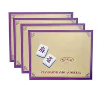 Aakluk Mahjong Cards 2026 | 4PCS Mah Jongg Cards Large Print Mahjong Set | MahjongRules and Hands Reference Card | for Family & Friends,Collectible Card Game Decks