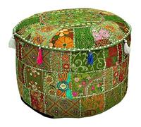 Aakriti Gallery - Funda para puf (45,7 x 33 cm), Color Verde