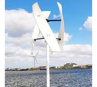 AALGO Turbina Eólica Vertical Kit Completo,Generador Viento Jardín Instalacion Eolica Domestica Aerogenerador Eolico Trifásico AC Turbina Eólica de Viento Vertical con Controlador,8000W-48V