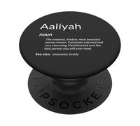 Aaliyah Tiene Buen corazón Divertido Nombre Definición Aaliyah PopSockets PopGrip Adhesivo
