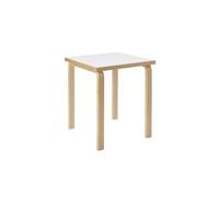 Aalto 80C Mesa Cuadrada H74 Abedul/Blanco