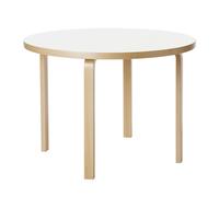 Aalto 90A Mesa Redonda Abedul/ Laminado Blanco
