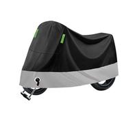 AALXF Funda para Moto para Piaggio MP3 300 2010-2024,Impermeable Cubre Moto,Cubierta de Motocicleta para Exteriores Scooter de Motor,Lona con Orificios de Bloqueo, E-Black + Silver