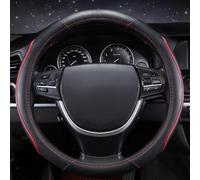 AALXF Funda para Volante para Honda CR Z 2010-2016 ZF1,Funda para Volante de Coche,Transpirable Antideslizante Suave Adecuado Funda Volante Coche,Interior Accesorios,B-Red+Black-O-Shaped