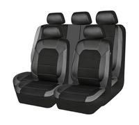 AALXF Fundas Asientos Coche para Citroën C5 (DC/DE RD/TD 2000-2017), Juego Completo Delantero Trasero, Protector Interior Cuero Sintetico Deportivo, Compatible con Airbag,Grey