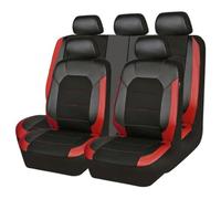 AALXF Fundas Asientos Coche para Citroën C5 (DC/DE RD/TD 2000-2017), Juego Completo Delantero Trasero, Protector Interior Cuero Sintetico Deportivo, Compatible con Airbag,Red
