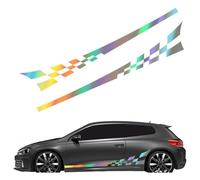 AALXF Vinilos Adhesivos Laterales para BYD Sirui, Calcomanía de Rayas Modificado, Pegatinas Falda Deportiva, Decoración Exterior Coche, Juego de 2 Piezas DIY,E-Laser