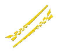 AALXF Vinilos Adhesivos Laterales para BYD Sirui, Calcomanía de Rayas Modificado, Pegatinas Falda Deportiva, Decoración Exterior Coche, Juego de 2 Piezas DIY,C-Yellow