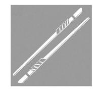 AALXF Vinilos Adhesivos Laterales para BYD Sirui, Calcomanía de Rayas Modificado, Pegatinas Falda Deportiva, Decoración Exterior Coche, Juego de 2 Piezas DIY,C-White