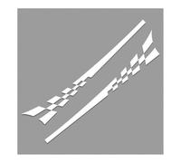 AALXF Vinilos Adhesivos Laterales para MG HS Trophy 2024, Calcomanía de Rayas Modificado, Pegatinas Falda Deportiva, Decoración Exterior Coche, Juego de 2 Piezas DIY,D-White