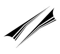 AALXF Vinilos Adhesivos Laterales para Skoda Scala 2019-2023, Calcomanía de Rayas Modificado, Pegatinas Falda Deportiva, Decoración Exterior Coche, Juego de 2 Piezas DIY,E-Black 1