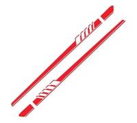 AALXF Vinilos Adhesivos Laterales para Suzuki Swift SX4, Calcomanía de Rayas Modificado, Pegatinas Falda Deportiva, Decoración Exterior Coche, Juego de 2 Piezas DIY,B-Red