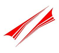 AALXF Vinilos Adhesivos Laterales para Toyota RAV4 2006-2013, Calcomanía de Rayas Modificado, Pegatinas Falda Deportiva, Decoración Exterior Coche, Juego de 2 Piezas DIY,F-Red 2