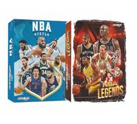 Aamango NBA Trump Cards - Paquete combinado (NBA Legends + NBA Stars Edición 2025) | Juego de cartas coleccionable de baloncesto de 2 barajas con Michael Jordan, Lebron James, Stephen Curry, Kobe