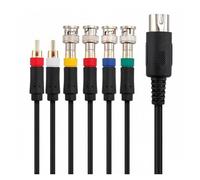 AANAN Cable SCART RGB de sincronización compuesta for Consolas de Juegos Retro, Modelos Sega Mega Drive 1 / Genesis 1, 1,8 m (6 pies), Negro