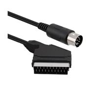AANAN Cable SCART RGB DIN de 8 Pines a Macho de 21 Pines Compatible con Sega Genesis Modelo 1/Mega Drive 1