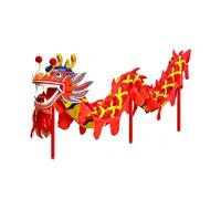 AANNAA Traje de danza del dragón de seda chino for juegos de malabares de fitness al aire libre, accesorio de actuación callejera de Año Nuevo for 3-8 jugadores(Red,5.5M)