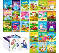 Aannanl 24 Libro Colorear Niños,Livros de Colorir Infantis-Dinosaurios, Sirenas, Princesas, Animales,Regalos Cumpleaños Niños Colegio,Detalles Cumpleaños,Regalos fin de Curso