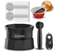 AANQQ Kit de recarga para cápsulas Vertuo: soporte reutilizable para cápsulas con 100 tapas de sellado de aluminio - compatible con todas las máquinas VertuoLine/VertuoPlus/Next/Pop