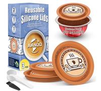 AANQQ Tapas reutilizables para cápsulas Nespresso Vertuo, 3 tapas de silicona de grado alimenticio para cualquier tamaño de cápsula Vertuo reutilizable Nespresso Vertuo Pod recargable (3 tapas de