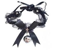Aaobor Collar negro con cascabeles a la última, collar de moda, accesorio adorable, complemento de estilo, ideal para fotos de mujer