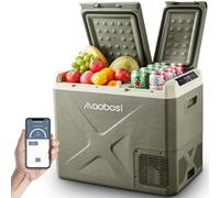 AAOBOSI 40L Nevera Portatil, Nevera Compresor Doble Zona, Nevera Camping 20 °C a -20 °C, 12/24V DC,100-240V AC, para Hogar, Camping, Viajes, Coche, Barco y Autocaravana