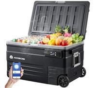 AAOBOSI Nevera Portátil 74L con Compresor, -20℃ a 20℃, 12V/24V DC y 100-240V AC, APP, Nevera 12V Compresor para Coche, Camping, Viajes, Barco, Autocaravana y Hogar
