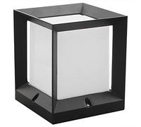 AAOTE Lámpara de Pilar Exterior Europea Lámpara de césped Pabellón Patio Luz Impermeable IP65 Poste Luz Jardín Porche Luz Parque Columna Lámpara Lámpara de pie Farol de Calle (Color: Negro)