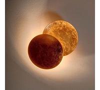 AAOTE Luz de Pared Interior Redondo Oro Cobre Sala de Estar Concepto de Luna Creativa Eclipse Solar Lámpara de Pared Pasillo nórdico Escaleras Dormitorio Apliques de Noche Pasillo Pasillo Iluminación