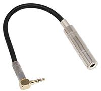 AAOTOKK 1/8 a 1/4 Estéreo Adaptador Cable,TRS 90 Grados 3,5mm Macho a 6,35mm Femenino Audio Estéreo Cable para Amplificadores,Guitarra,Dispositivos de Cine en Casa(9Pulgadas/24cm)