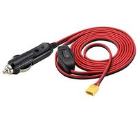 AAOTOKK 16AWG 12V XT60 Cable de Carga de Encendedor de Cigarrillos Macho a Macho para Dspositivos de Carga de Baterías XT60,con Fusibles e interruptores Cable de Conector (3M/10Pie-M)