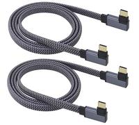 AAOTOKK 2-Unidades 90 Grados de ángulo izquierdo y Derecho USB Type C 3.1 Gen 2 Cabeza Macho Carga Rápida,Adecuado para Macbook,Teléfonos Móviles y más Dispositivos Tipo C Datos,Audio.(1M/M-M)
