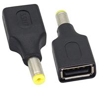 AAOTOKK (2-Unidades DC a USB DC Power Adapter USB 2.0 a Bus a DC Public 5V DC Power Charge Bucket Connector,Adecuado para tabletas,Máquinas de Asistencia de Control de Acceso. (DC5.5 × 1.7mm)