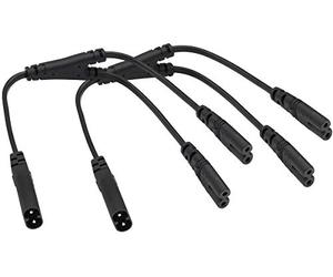 AAOTOKK (2 Unidades) IEC 320 C8 a Doble C7 y Cable de Alimentación CA del Divisor, 10A 125V Figura 8 Macho a Doble Hembra IEC C7 a C8 CA Cable Polarizado para TV LED, etc. (0.3m/ft)