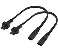 AAOTOKK(2Unidades)Adaptadores IEC 320 C8 a C5,7.5A 125V figura 8 Convertidor de Potencia Macho a Hembra de 3 Polos Mickey Mouse para Televisores,PC,Monitores,Proyectores,impresoras(33cm/1Pie)(C5 a C8)