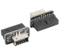 AAOTOKK 2Unidades USB 3.0 19 Pin Hembra a 20 Pin e 3.1 Model Hembra Panel Frontal Conector para la Placa Base del Ordenador.(19 Agujas)