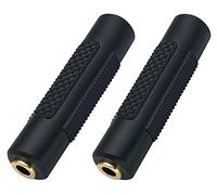 AAOTOKK 3,5 mm Adaptador,4 Polos Conector Audio Estéreo TRRS 3,5 mm 1/4 ''Hembra a para Auriculares,Adaptador Auriculares,Teléfono Inteligente Compatible,MP3/MP4(2Unidades-3.5mm F/F)