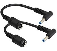 AAOTOKK 90 Grados CC 7,4 mm x 5,0 mm Hembra a 4,5 mm x 3,0 mm Macho Conector Carga Cable CC Conector para Adaptador Computadora Portátil HP Cable Alimentación Repuesto(15 cm/2 Unidades)