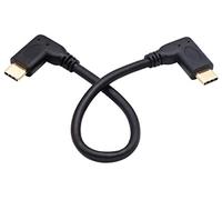 AAOTOKK 90 Grados USB 3.1 Tipo C Macho a Macho Gen 2 (10 Gbps) Cable Extensión Conector, Admite Carga, Datos, Audio, Cable Video para Concentrador USB-C,Dispositivos Tipo C,( 20 cm,M/M)