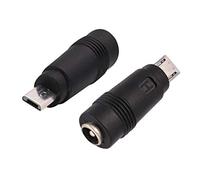 AAOTOKK Adaptador de Corriente Micro DC DC5.5x2.1mm a Micro USB 5V DC Fuente de Alimentación Cables de Carga para Teléfono Celular,Tableta,MP3 y Dispositivo Micro USB.(2-Unidades-Micro)