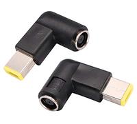 AAOTOKK Adaptador Punta 90 Grados en Ángulo Recto DC 7.9 mm x 5.5 mm a Potencia de Punta Cuadrada Convertidor para Leonvo ThinkPad Laptop,Conector Alimentación Estándar (2Unidades)