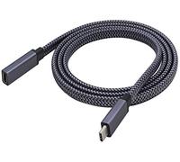 AAOTOKK Cable de Extensión tipo C 3.1 Cable Conector Macho a Hembra Admite Carga Rápida, video HD 4K@60Hz,Transferencia de Audio,Sincronización de Datos,Compatible con Samsung, MacBook(1M-M/F)