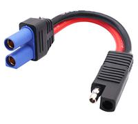 AAOTOKK Cable SAE a EC5, conector hembra EC5 a SAE, cable adaptador automotriz de 12 AWG para carga de género de batería de panel solar (15 cm)