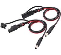 AAOTOKK Conectores CC a SAE Cable SAE Enchufe a CC Adaptadores Macho de 5,5 mm x 2,1 mm Cables para Automoción RV Panel Solar Paneles de Batería Solar Conecte los Cables (0.5M/1.5ft-2 Unidades)