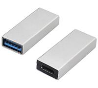 AAOTOKK Convertidor USB 3.0 a USB C hembra a USB 3.0 A macho, adaptador de 5 Gbps, compatible con sincronización de datos y carga para puerto USB PC, bancos de energía y puerto tipo C, disco U