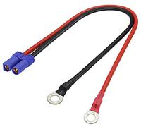 AAOTOKK EC5 a Terminal Junta Tórica Adaptador Cable,EC5 Hembra a Terminal Ojal Junta Tórica Conector Extensión Cable 10AWG RC ESC Cargador de Alimentación Lateral(40 cm/15 Pulgadas)