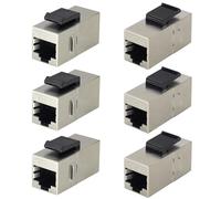 AAOTOKK El Acoplamiento Directo Madre a Madre Cat6A Bloquea el Conector Ethernet de Alta Velocidad,La Velocidad de Transmisión es Tan Alta como 10 Gbps;para Cables enchufables Cat6a /Cat6 /Cat5e. (6)