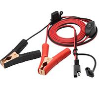 AAOTOKK SAE Crocodile Clip Cable 16 AWG Arnés de Cables SAE a Alligator Crocodile Clip12V DC Cable Extensión con Interruptor y Caja Fusibles Cable Acción Rápida Conexión/Desconexión(2.4m/7.8ft)
