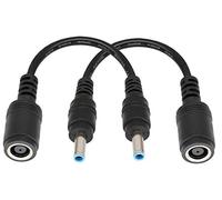 AAOTOKK Tip Cable Corriente Computadora Portátil DC 7.4mm x 5.0mm Hembra a 4.5mm x3.0mm Macho DC Conector Cable Convertidor Corriente para HP Portátil Cable Alimentación Repuesto (15.8cm/2 Unidades)